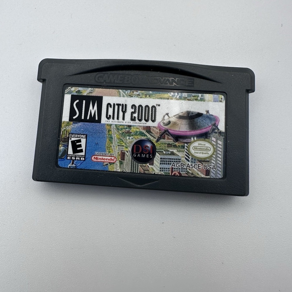 SimCity 2000 Nintendo Game Boy Advance GBA 2003 DSI Games AGB-A5CE-USA Tested